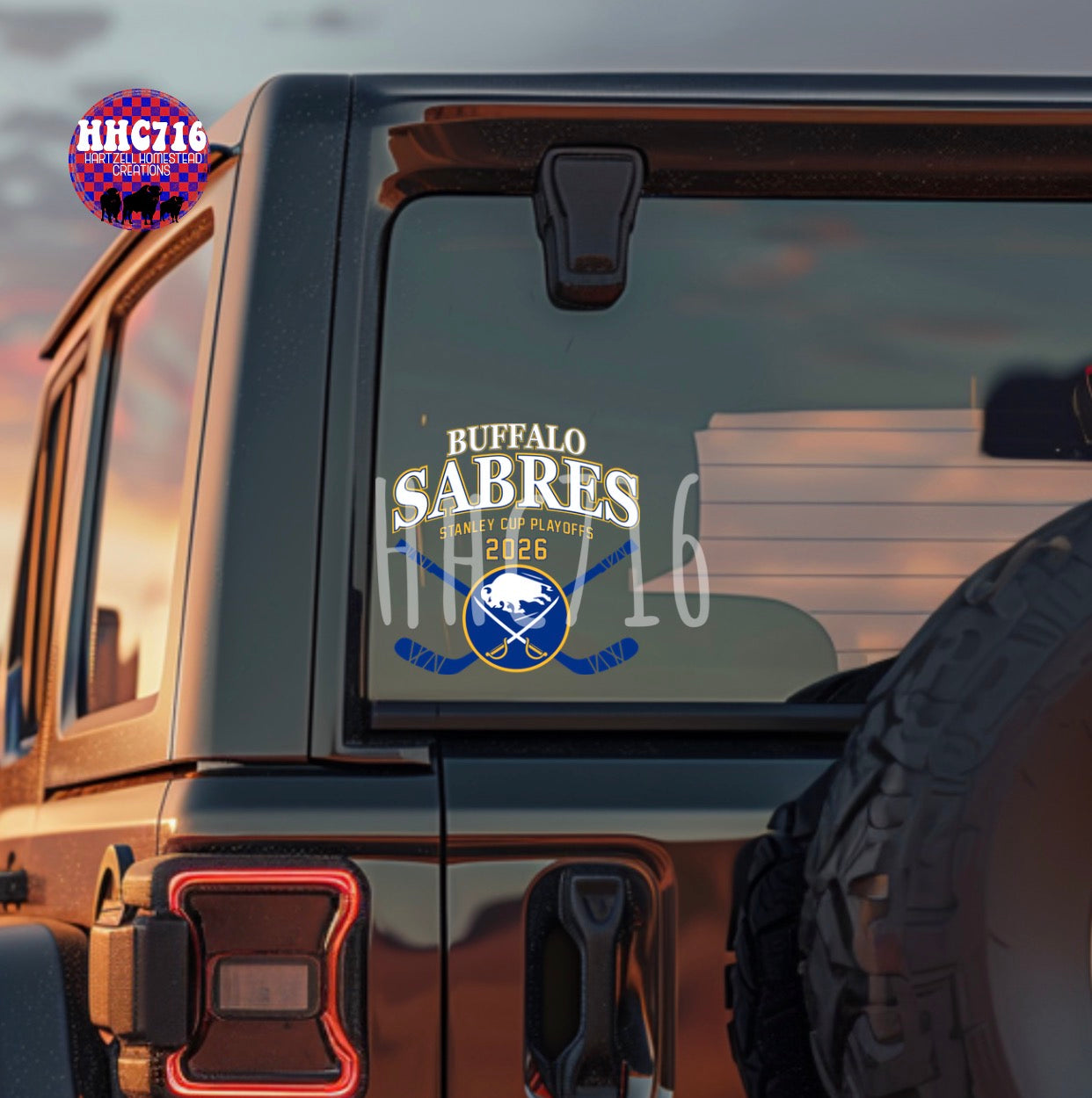 Playoffs Decal Yellow/Blue