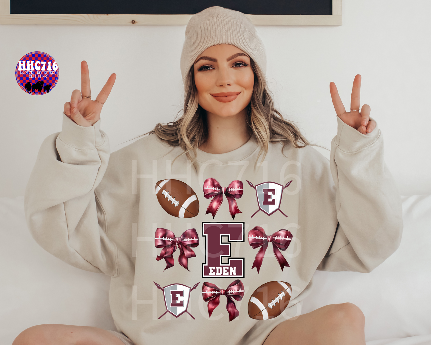 Eden Football Coquette Bow