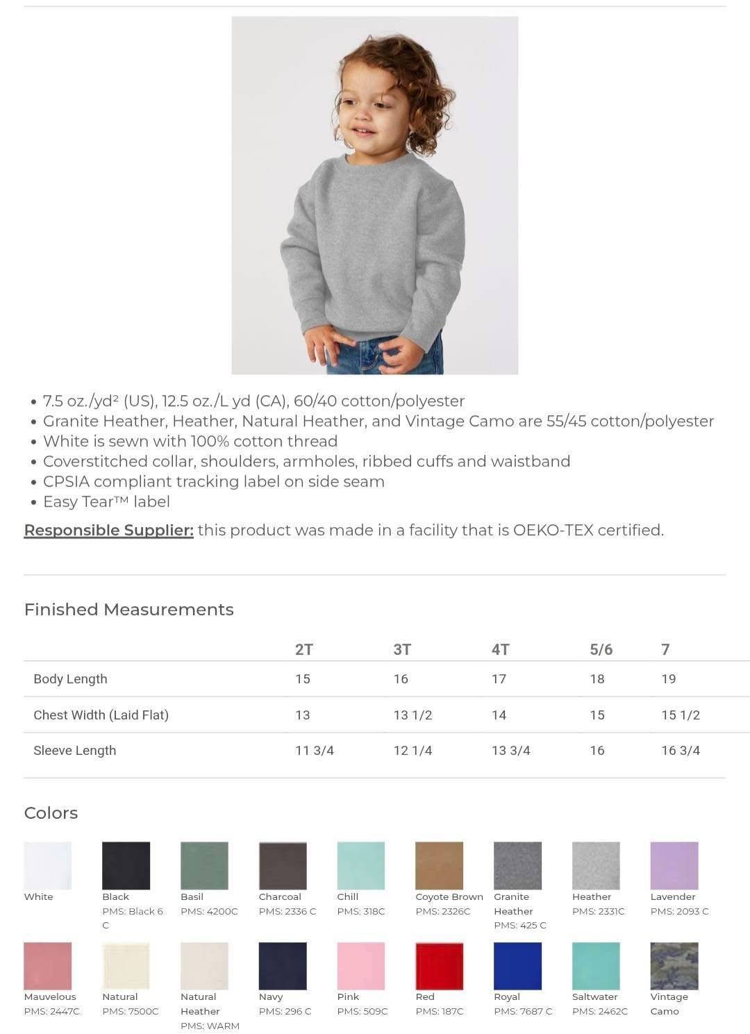 Sweet As Pie Toddler Crewneck