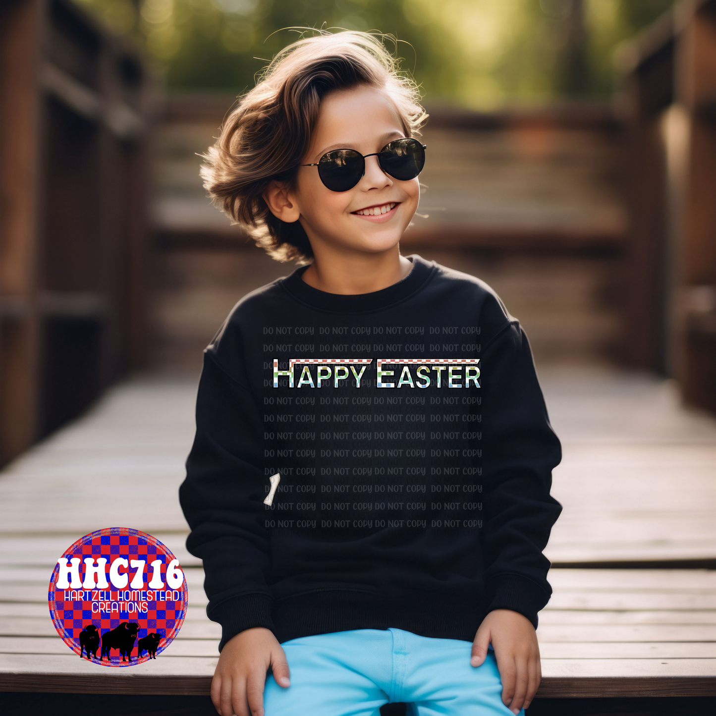 Happy Easter Checkered YOUTH