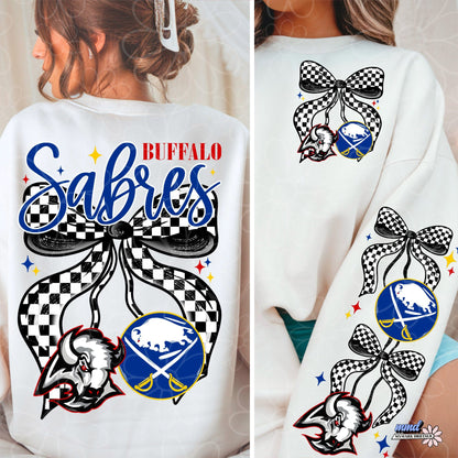 Hockey Checkered Bow