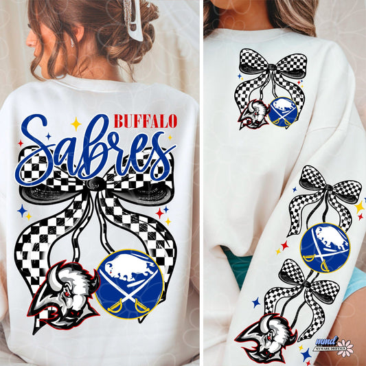 Hockey Checkered Bow