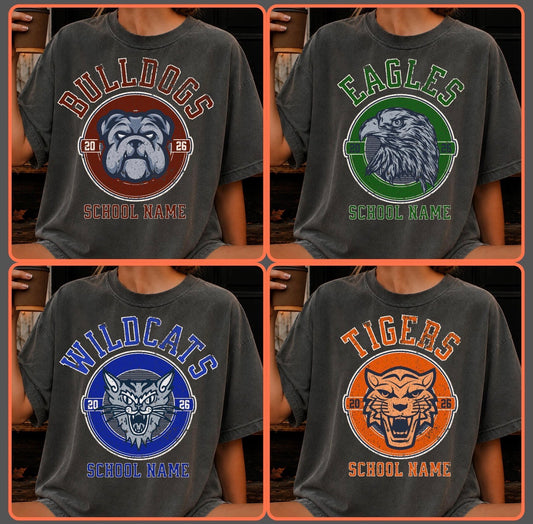 Custom Circle School Spirit