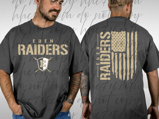 Eden Raiders Flag tan