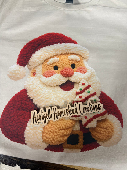 Santa Christmas Cake Faux Yarn