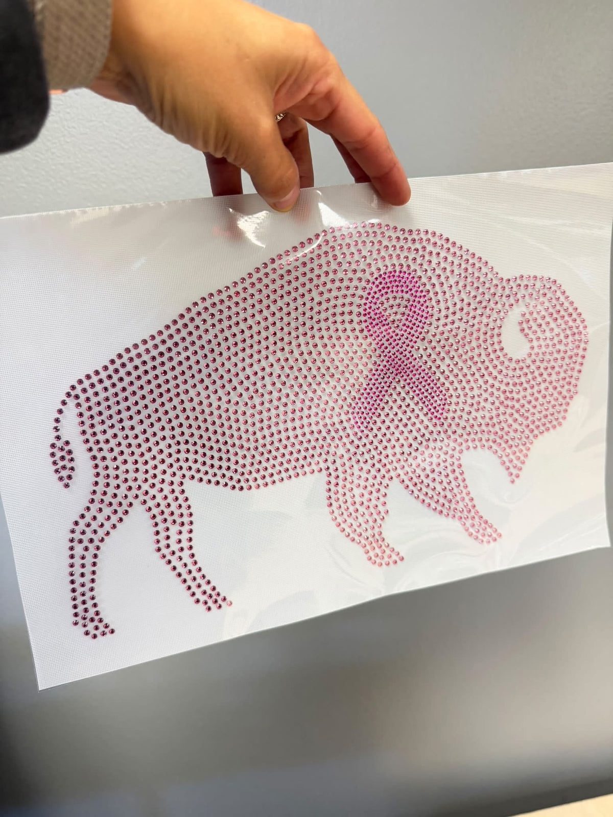 Buffalo Breast Cancer Awareness Rhinestone
