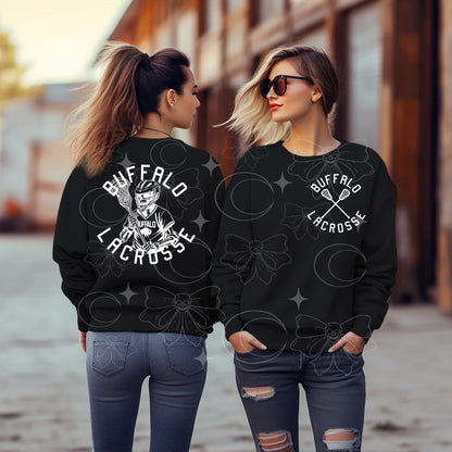 Buffalo Lacrosse Player Black