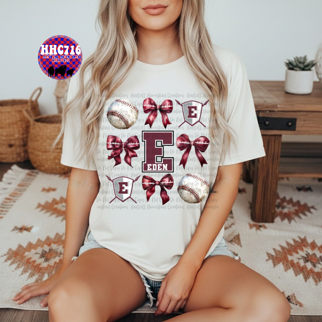Eden Baseball Coquette Bow