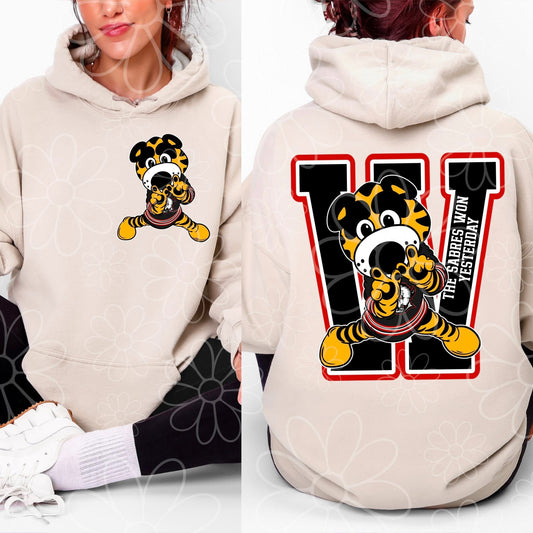Big W Mascot Front & Back R/B YOUTH