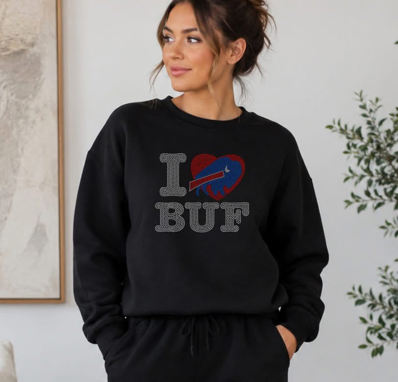 I Love BUF Rhinestone