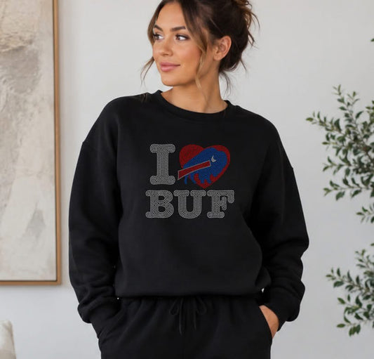 I Love BUF Rhinestone