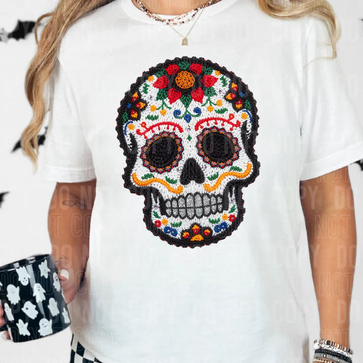 Sugar Skull Faux Yarn