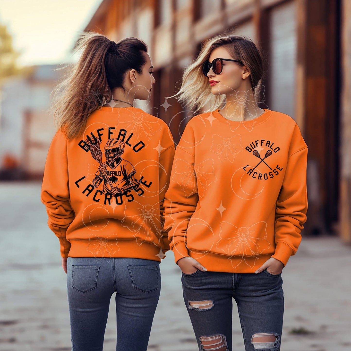 Buffalo Lacrosse Player Orange