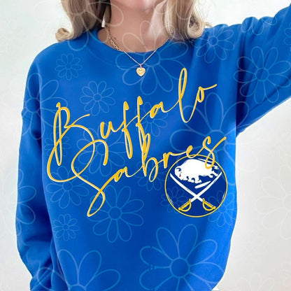 Buffalo Sabres Yellow/Blue Script