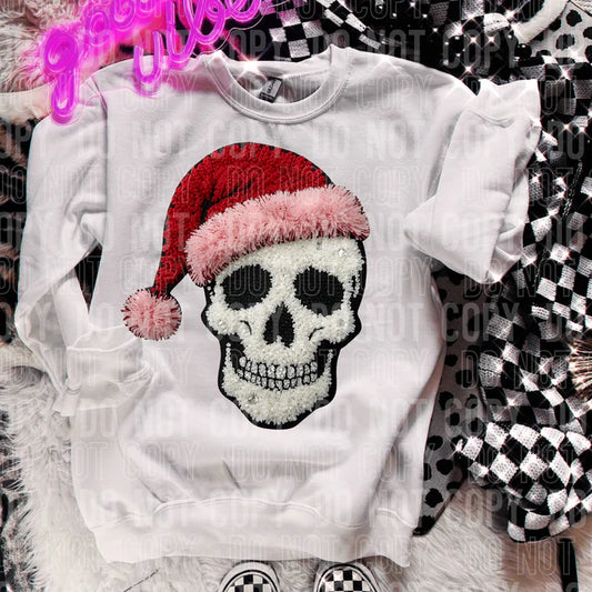 Christmas Skull Faux Yarn