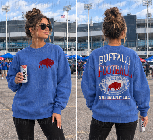 Buffalo Football Work Hard Play Hard F&B