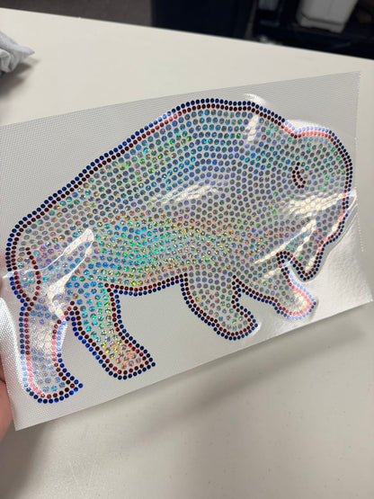 Large Standing Buffalo Sparkle