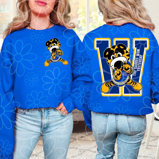 Big W Mascot Front & Back Y/B YOUTH