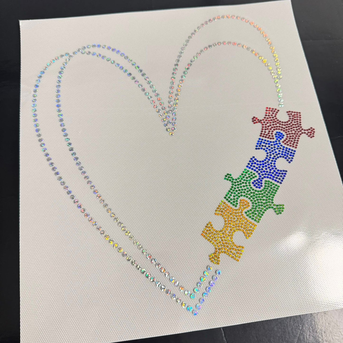 Heart Puzzle Piece Sparkle