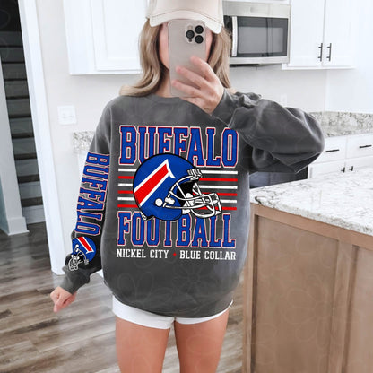 Buffalo Nickel City Blue Collar Front W/Sleeve