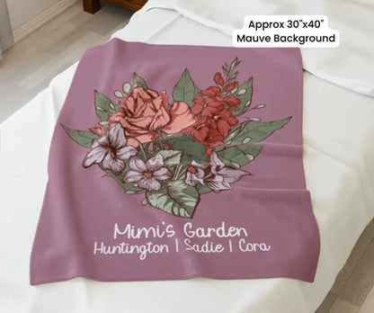 Printed Birth Flower Blankets