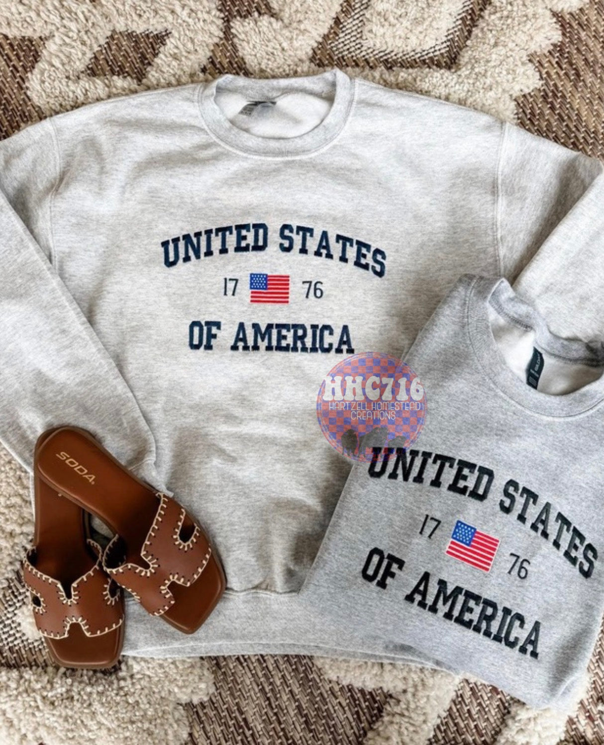 United States Of America Embroidered