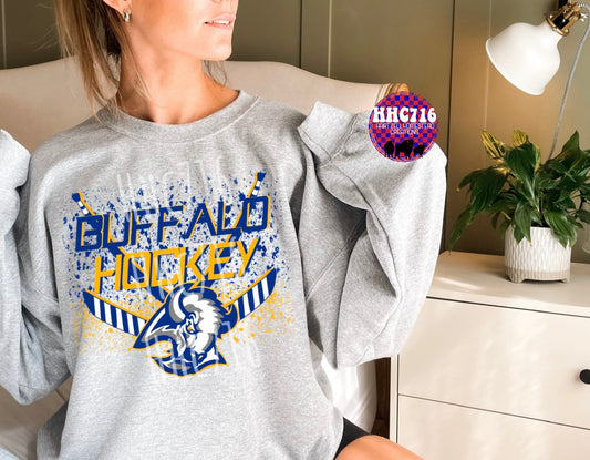 Buffalo Hockey Y&B Splatter