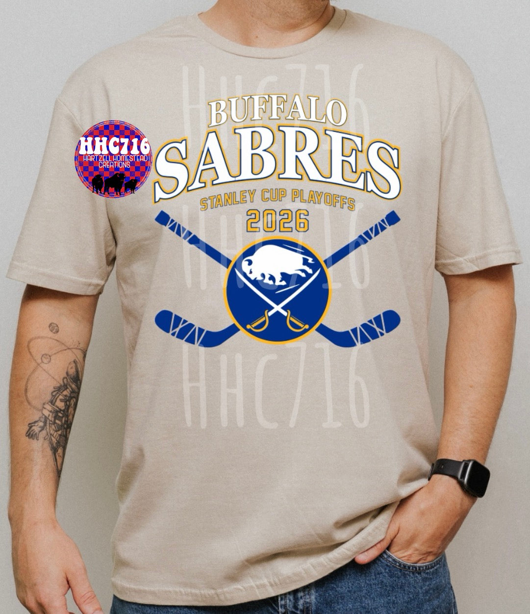 Hockey Playoffs Blue/Yellow