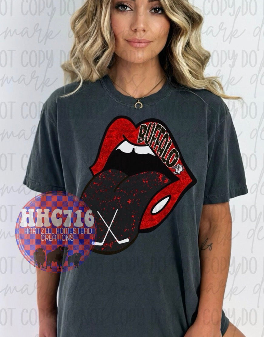 Hockey Tongue Red & Black