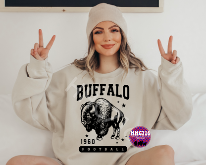 Buffalo Football Cartoon (Black)