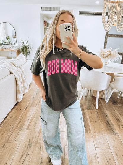 Dog Mom Checkered