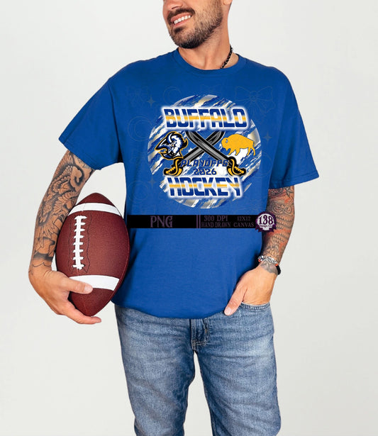 Buffalo Playoffs Circle Yellow/Blue