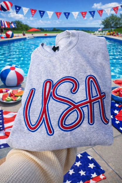 USA Puff Embroidery