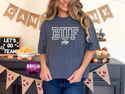 BUF Standing Buffalo Rhinestone