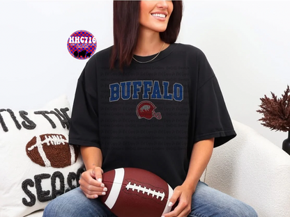 Buffalo Red Helmet Rhinestone