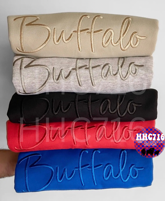 Buffalo Tone On Tone Embroidered