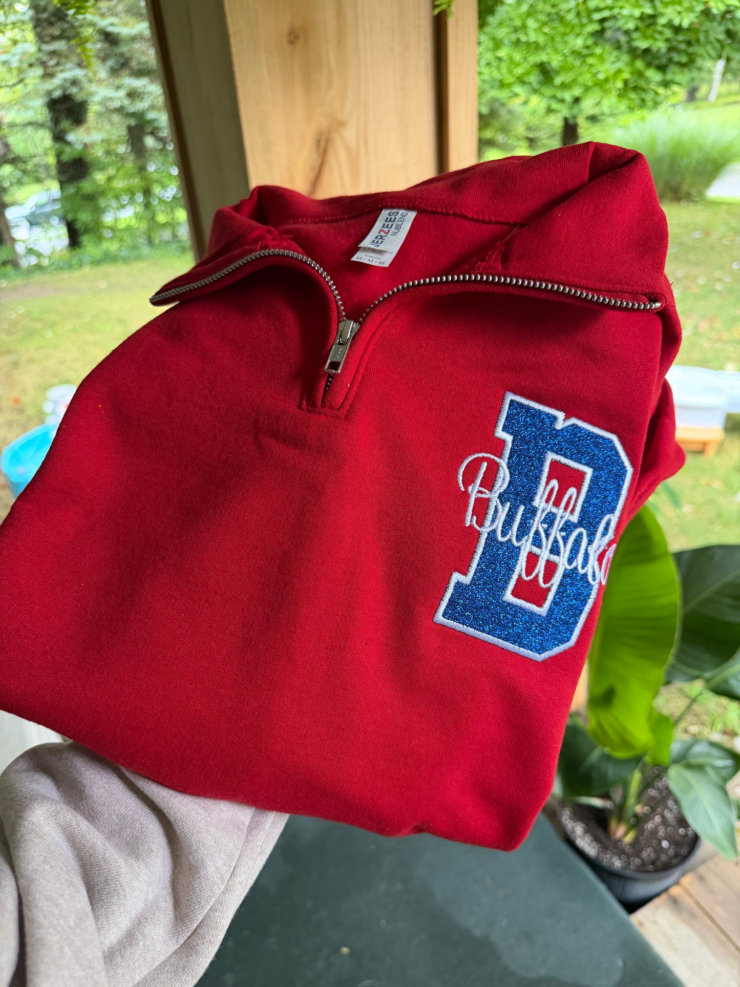 Glitter Appliqué Quarter Zip