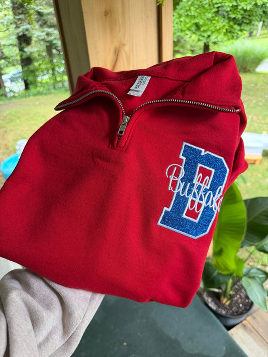 Glitter Appliqué Quarter Zip