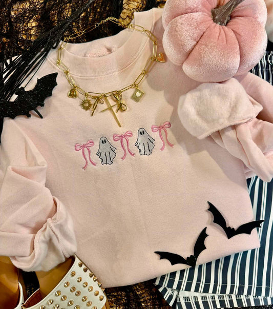 Ghost Bows Embroidered
