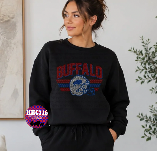 Buffalo With Helmet Rhinestone