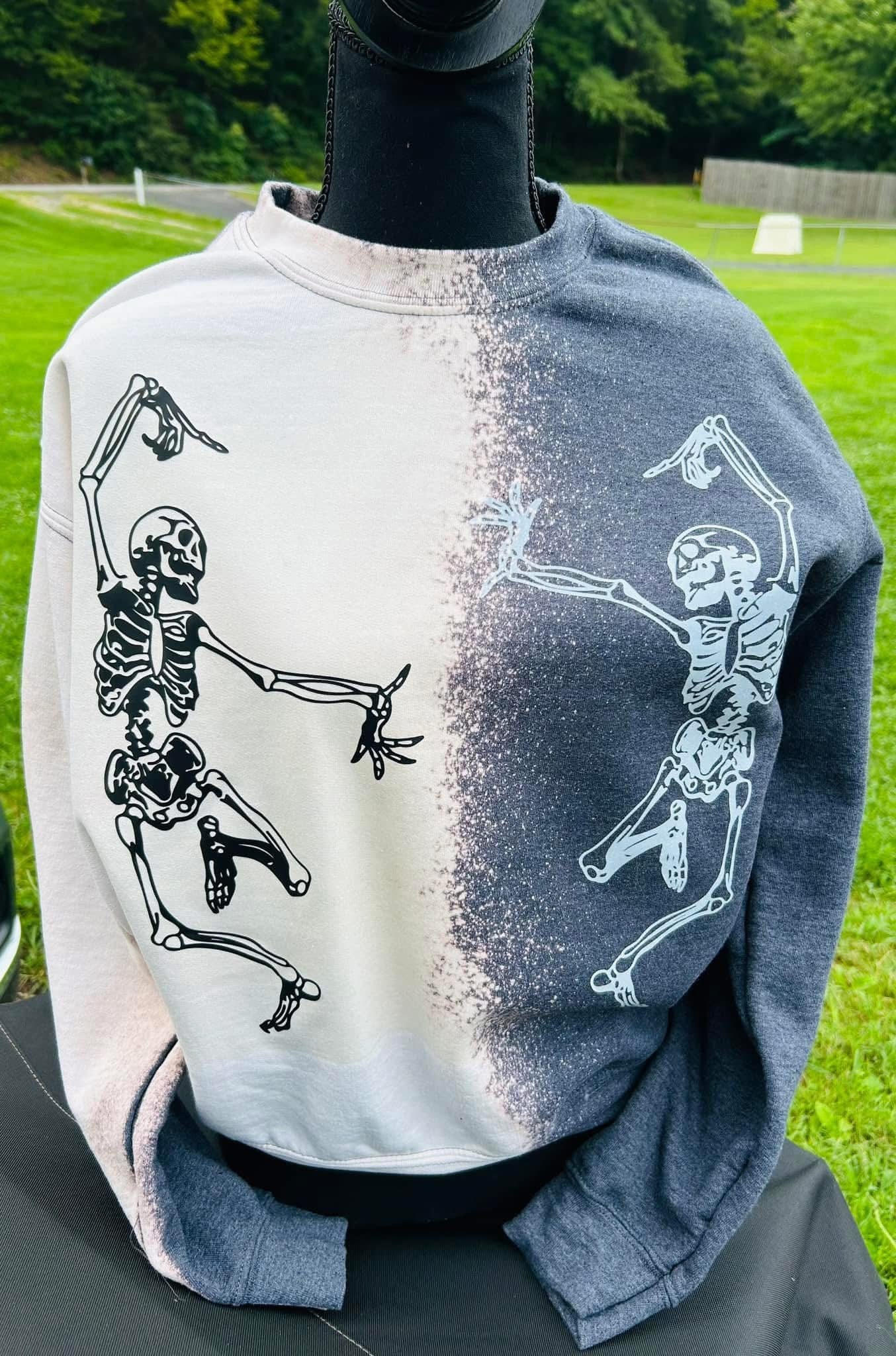Bleached skelly crewneck