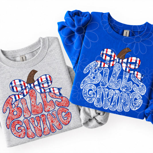 Billsgiving Lace Red or White