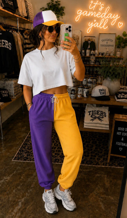 Split Color Joggers