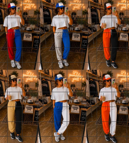 Split Color Joggers