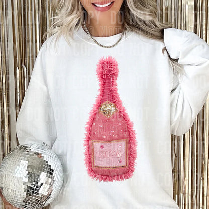 New Years Eve Champagne Pink Faux Yarn