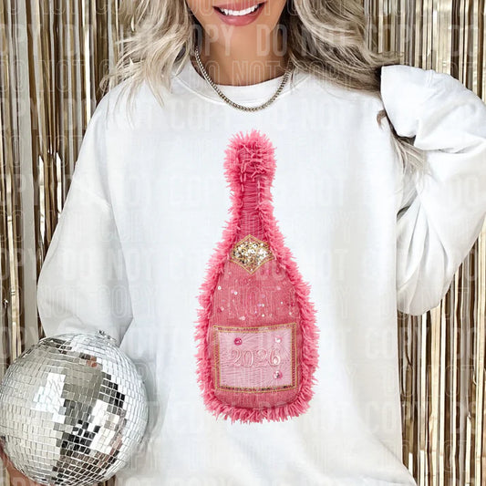 New Years Eve Champagne Pink Faux Yarn