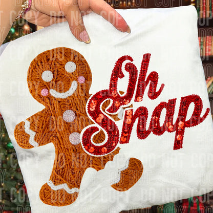Oh Snap Faux Sequins Gingerbread
