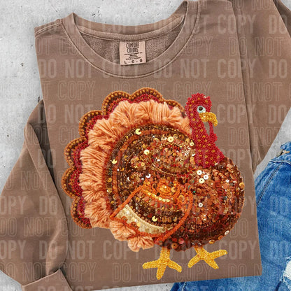 Thanksgiving Turkey Faux Sequins