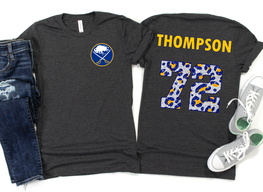 Buffalo Hockey YELLOW/BLUE Custom Glitter Player