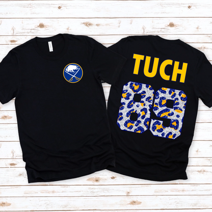 Buffalo Hockey YELLOW/BLUE Custom Glitter Player
